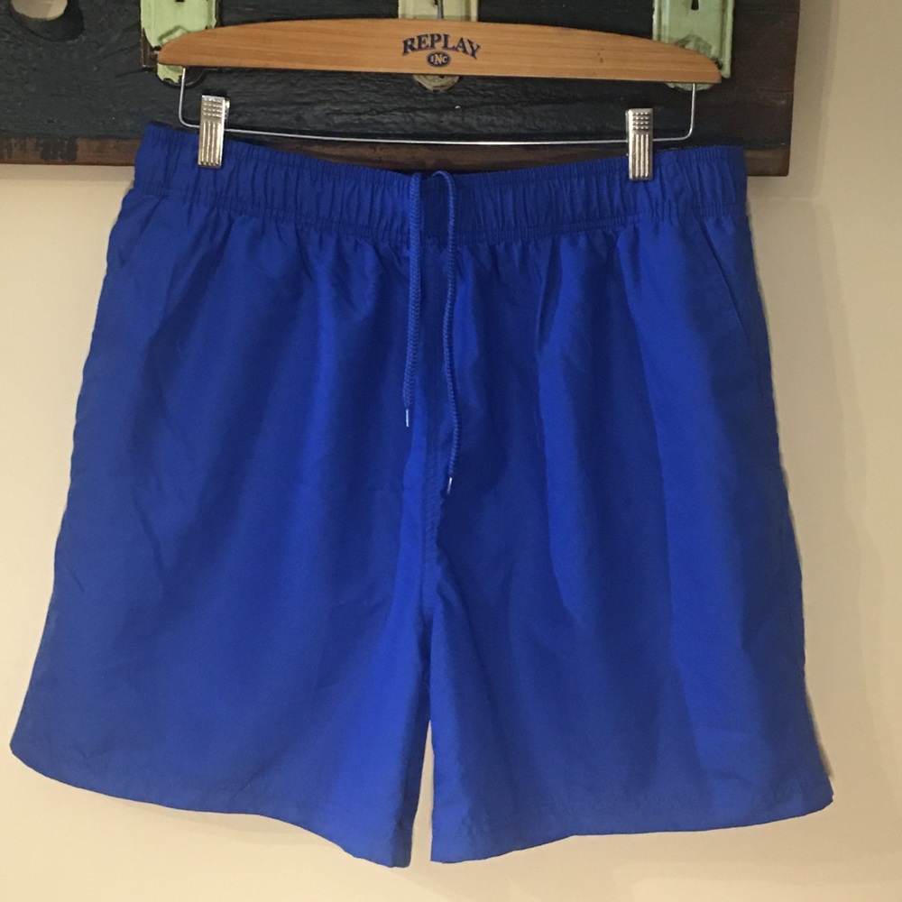 2/$25 Faded Glory Blue Swim Shorts Size 36-38